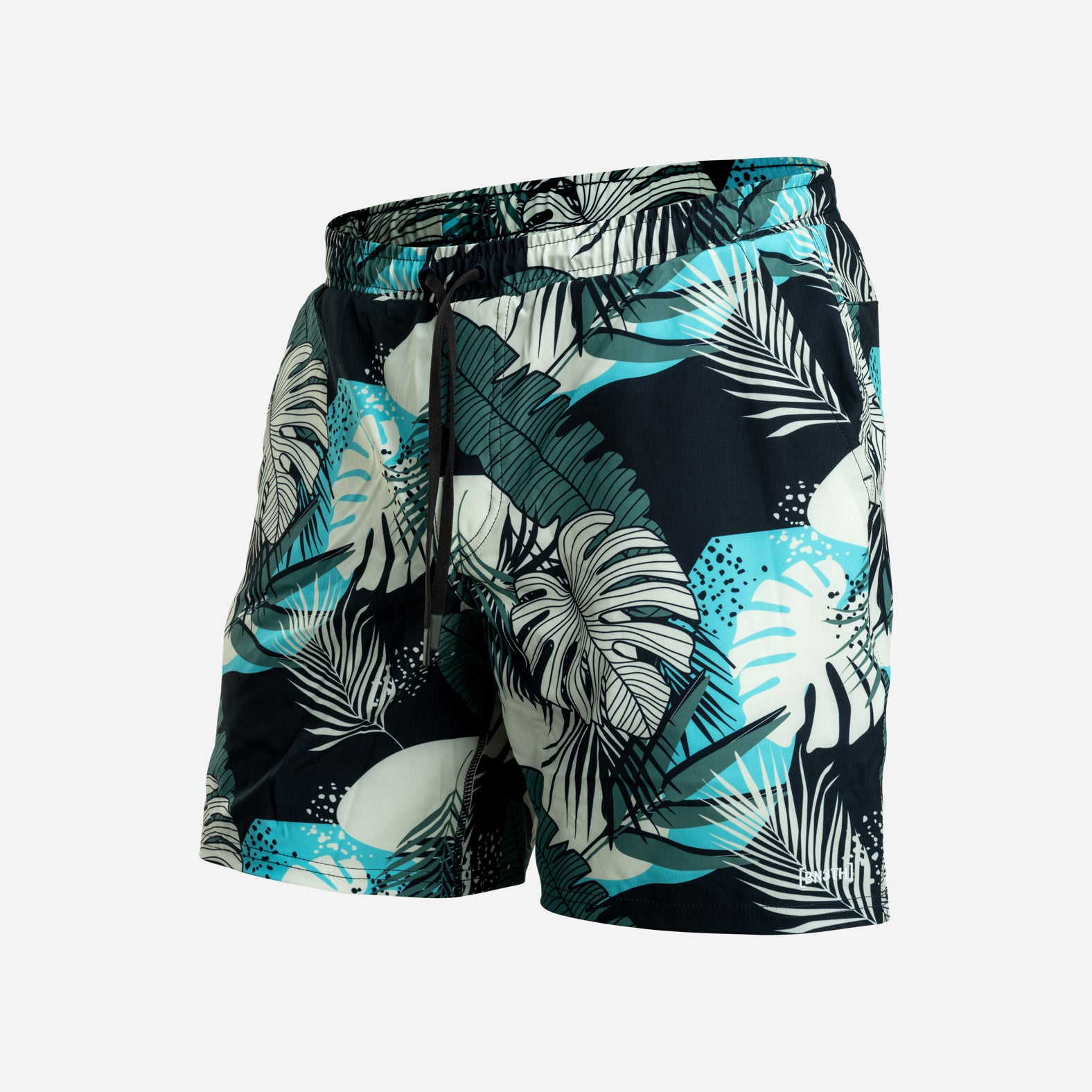 AGUA VOLLEY 2N1 SWIM SHORT 7": FRONDS DARK NAVY