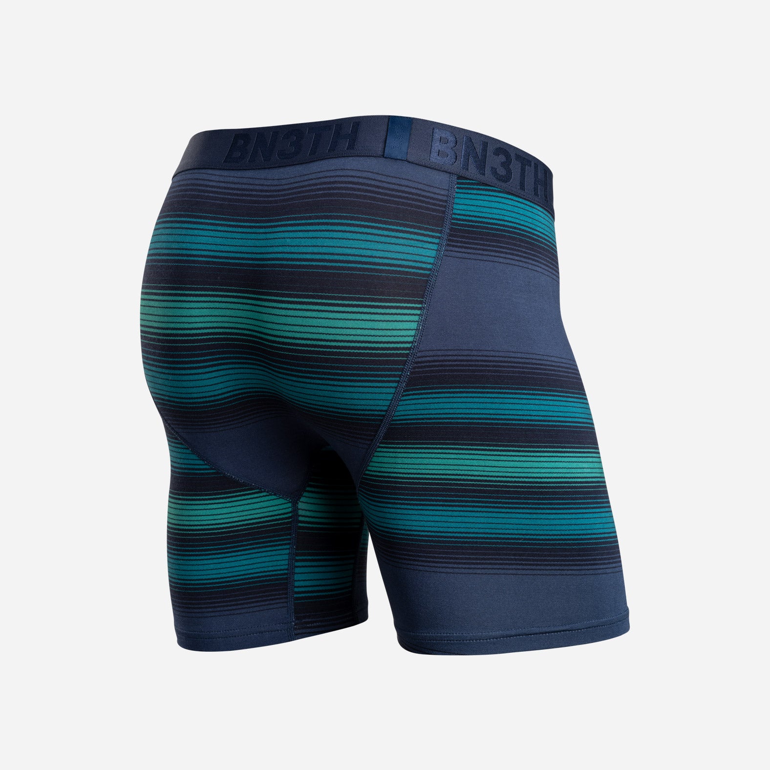 CLASSIC BOXER BRIEF WITH FLY: RHYTHM STRIPE NAVY