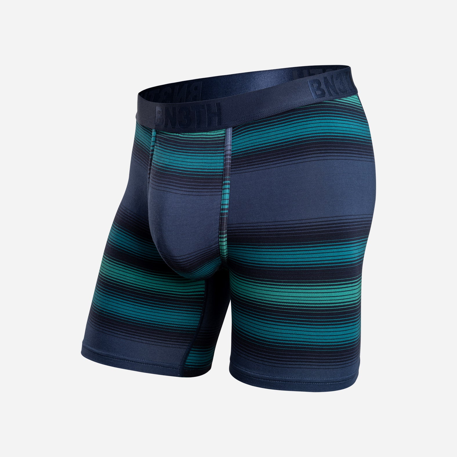 CLASSIC BOXER BRIEF WITH FLY: RHYTHM STRIPE NAVY