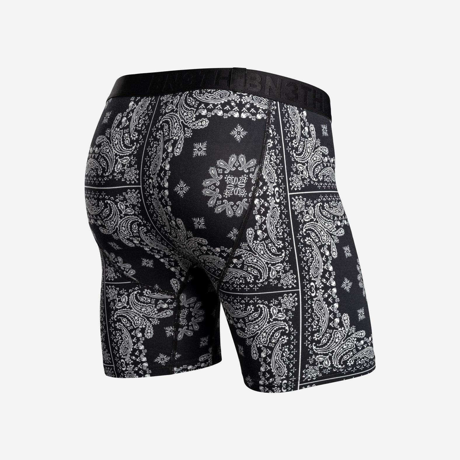 CLASSIC BOXER BRIEF WITH FLY: BANDANA BLACK