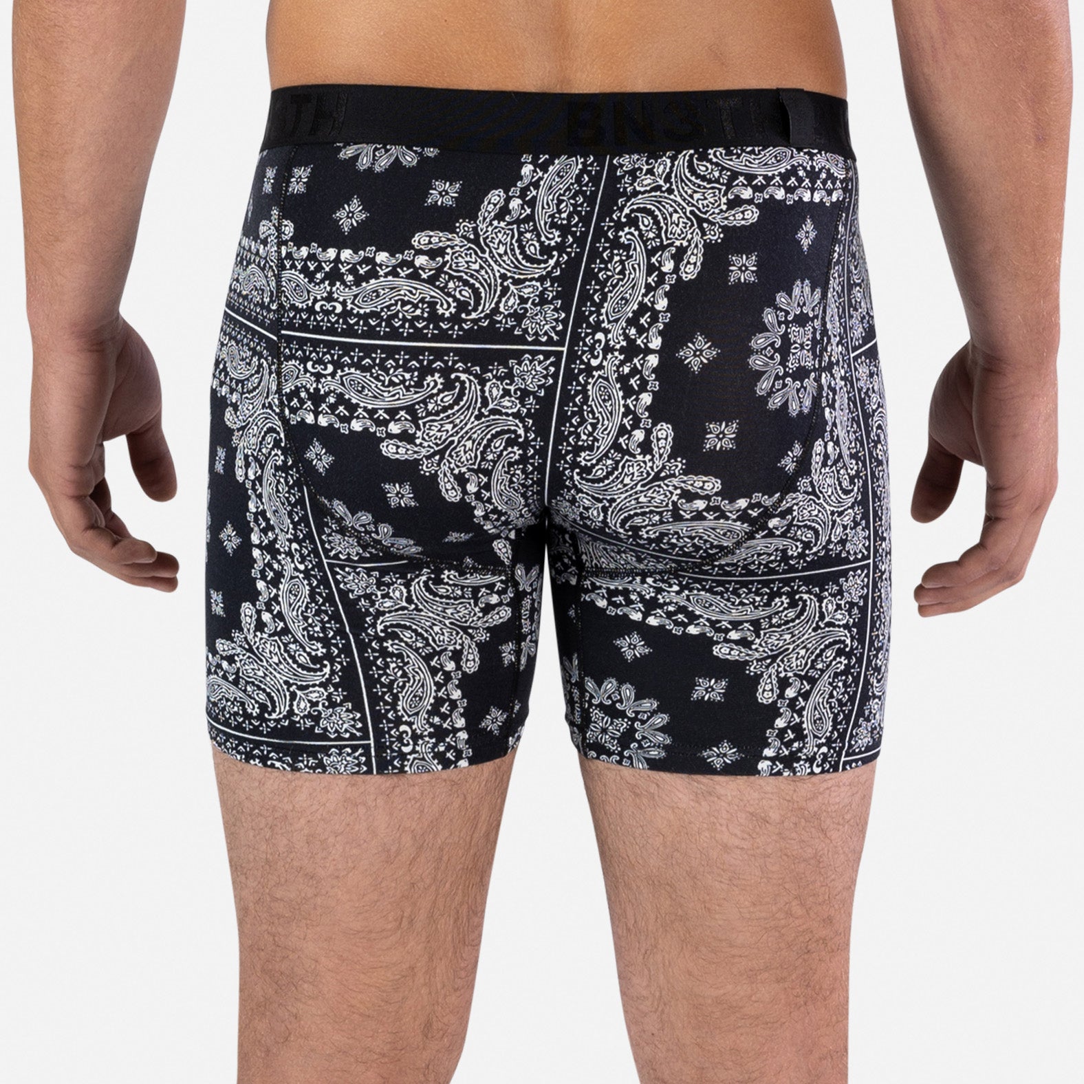 CLASSIC BOXER BRIEF WITH FLY: BANDANA BLACK