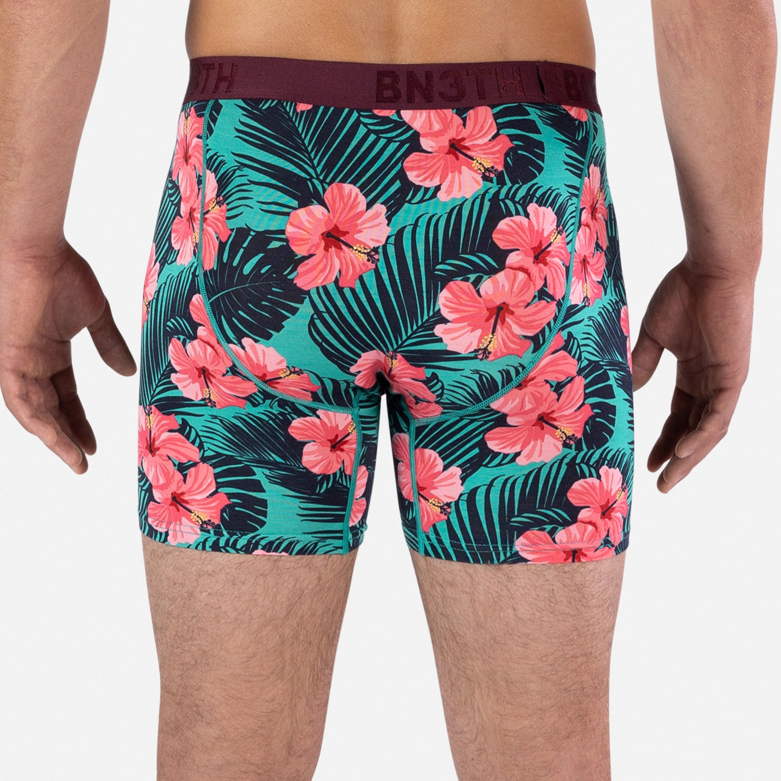 Classic Icon Boxer Brief With Fly: Hibiscus Bloom Zesty