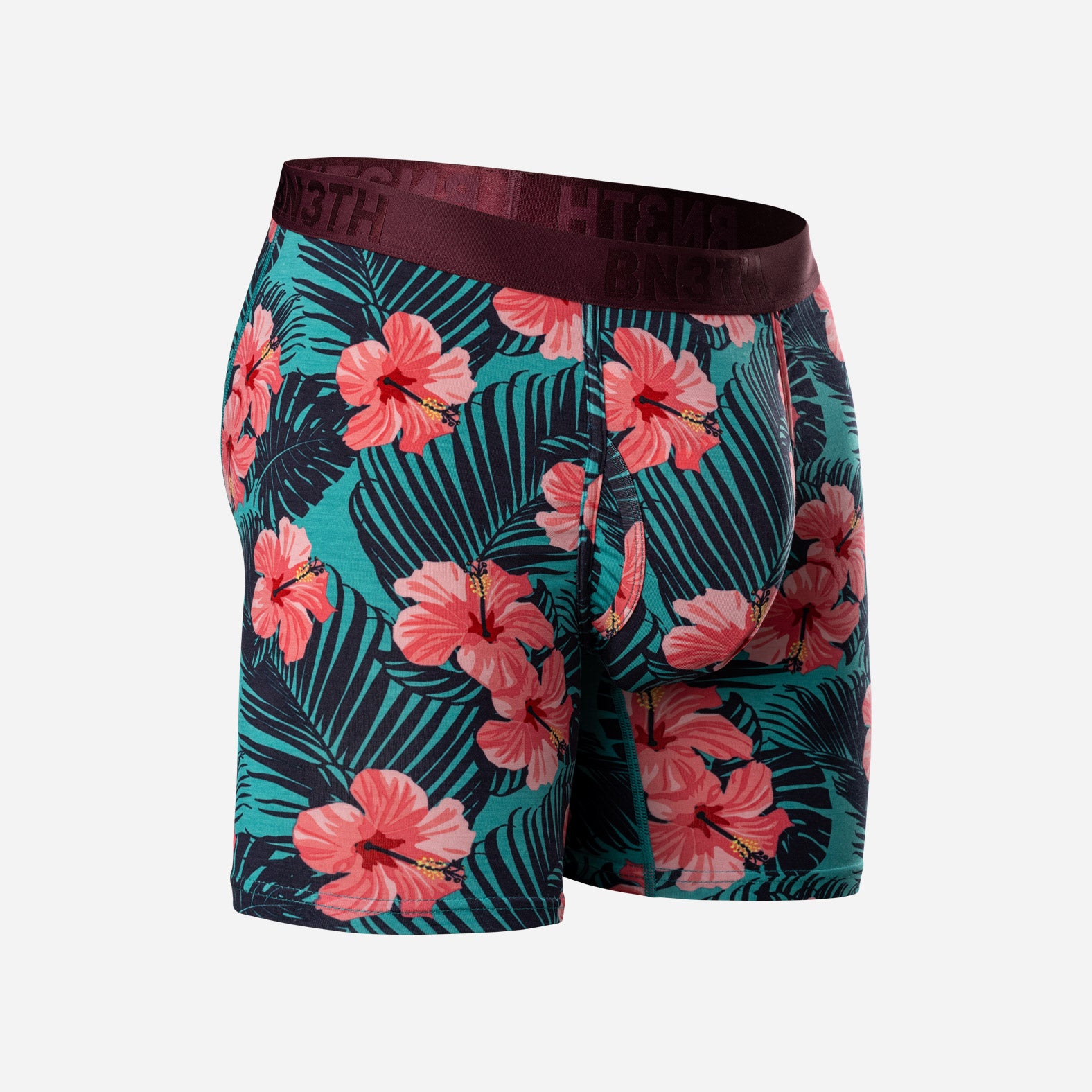 Classic Icon Boxer Brief With Fly: Hibiscus Bloom Zesty