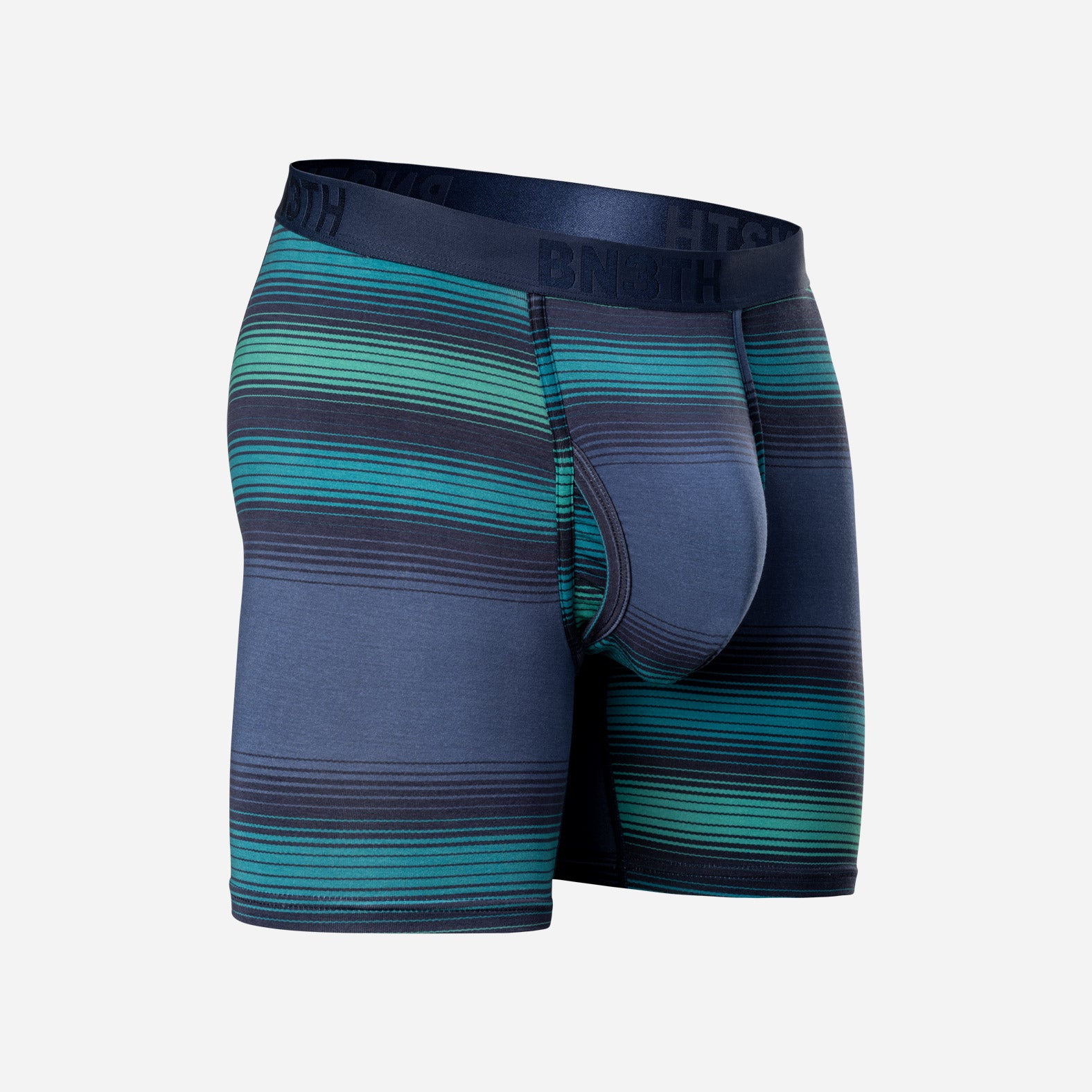 CLASSIC BOXER BRIEF WITH FLY: RHYTHM STRIPE NAVY