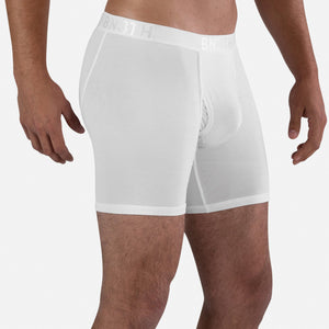 CLASSIC BOXER BRIEF WITH FLY: WHITE