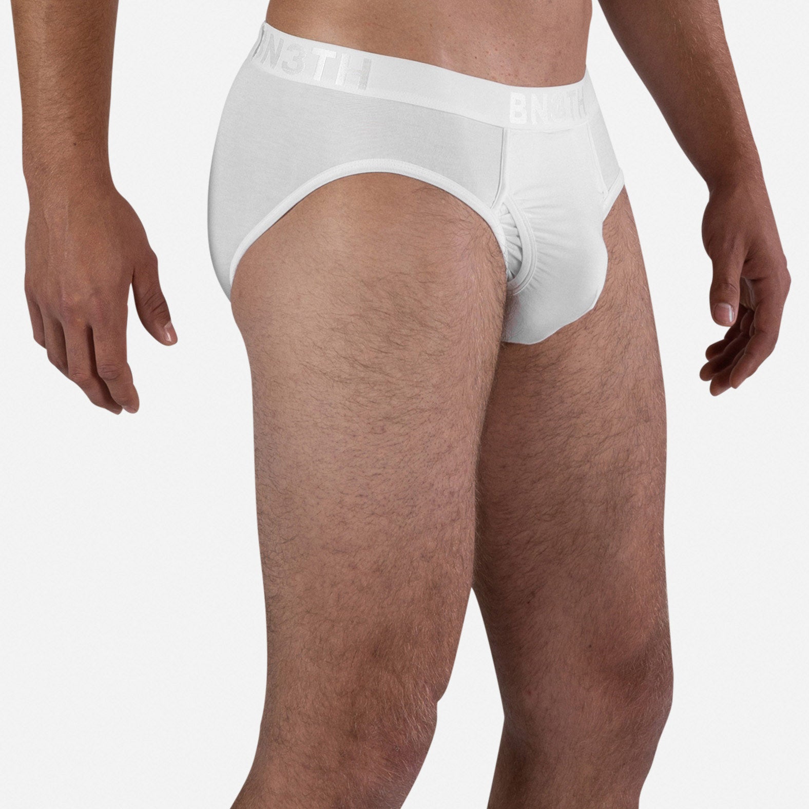 Classic Icon Brief With Fly: White