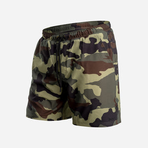 Agua Volley X 2N1 Swim Short 7”: Camo Green