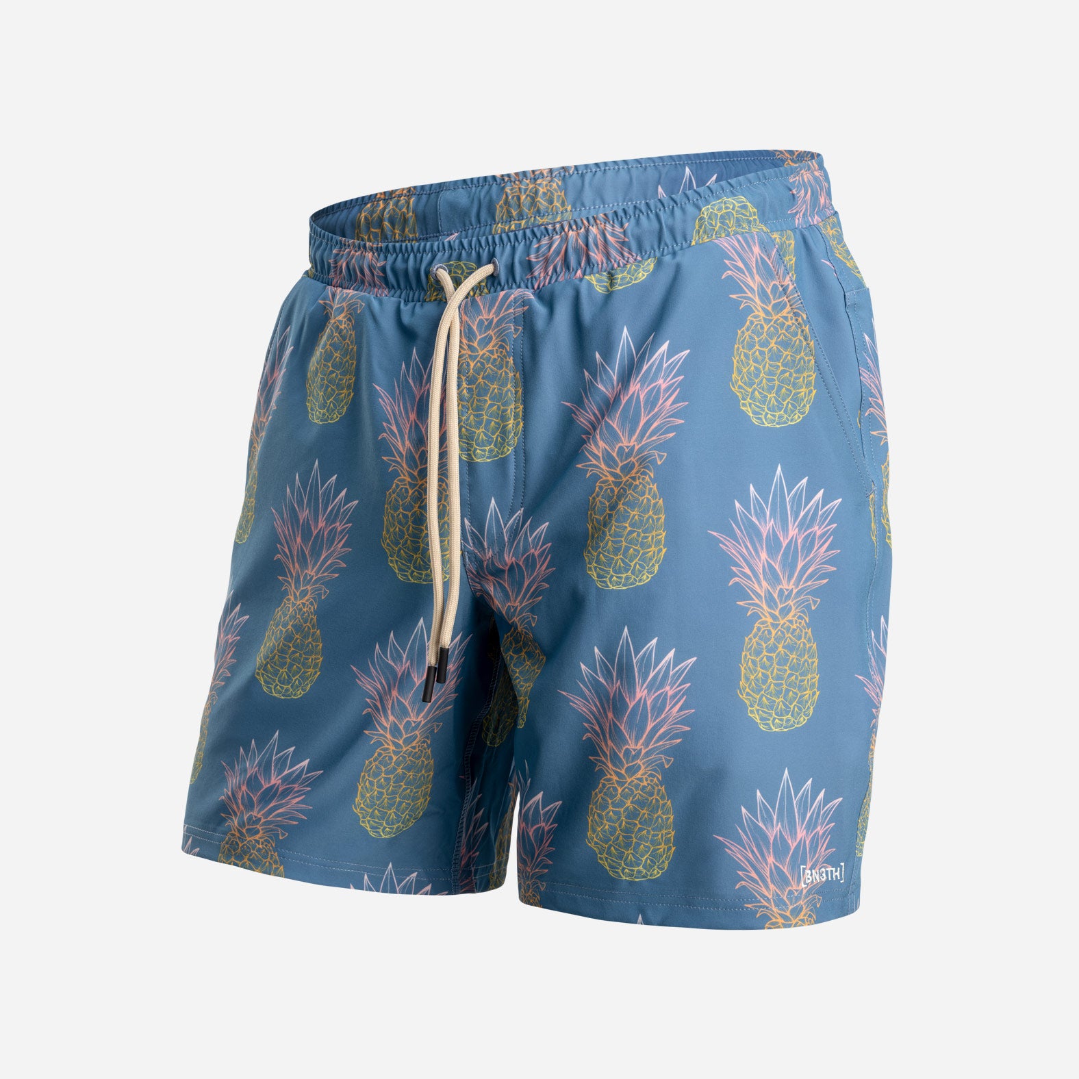 AGUA VOLLEY 2N1 SWIM SHORT 7": GRANDE PINEAPPLE FADE FOG