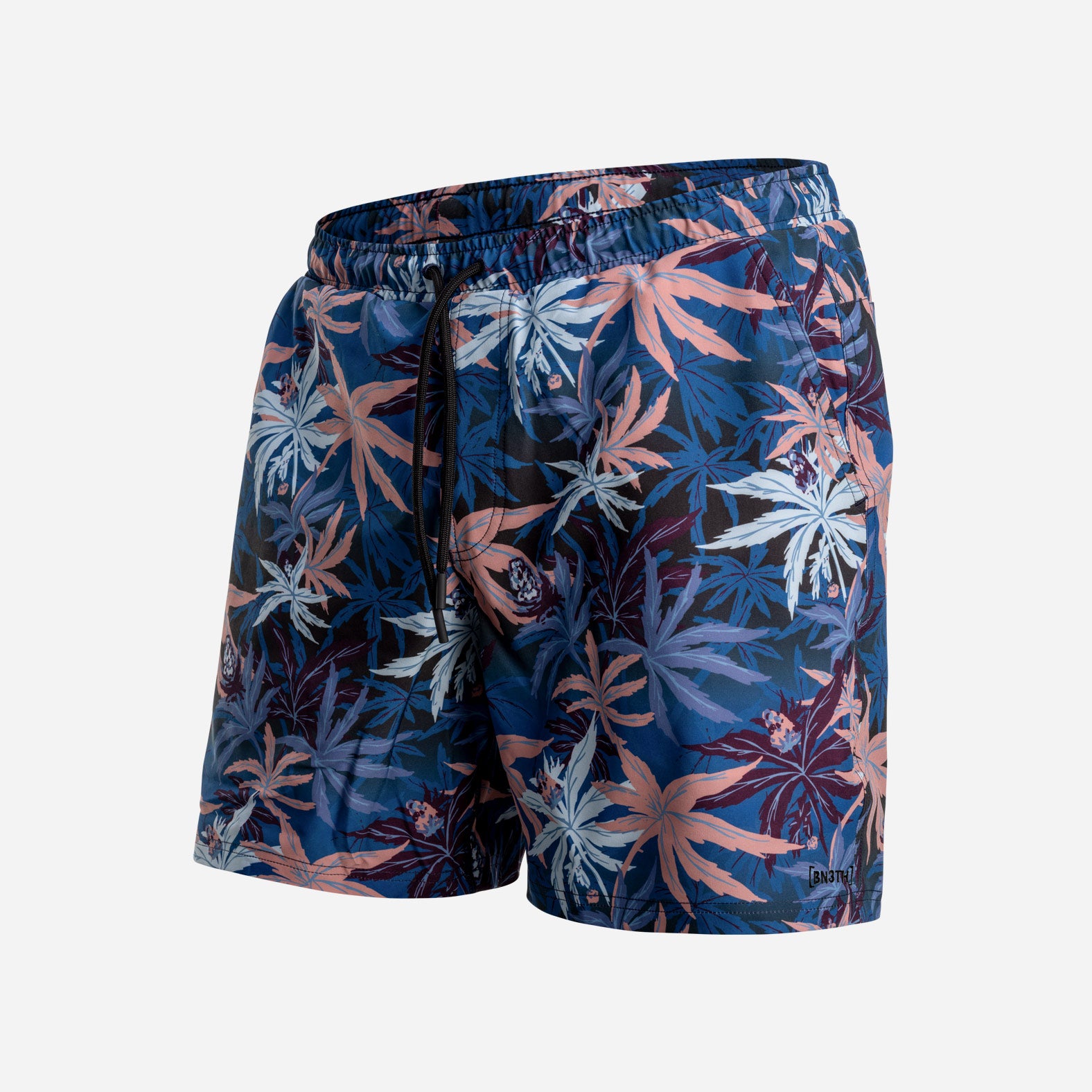 AGUA VOLLEY 2N1 SWIM SHORT 7": TROPICAL HIGH BLACK