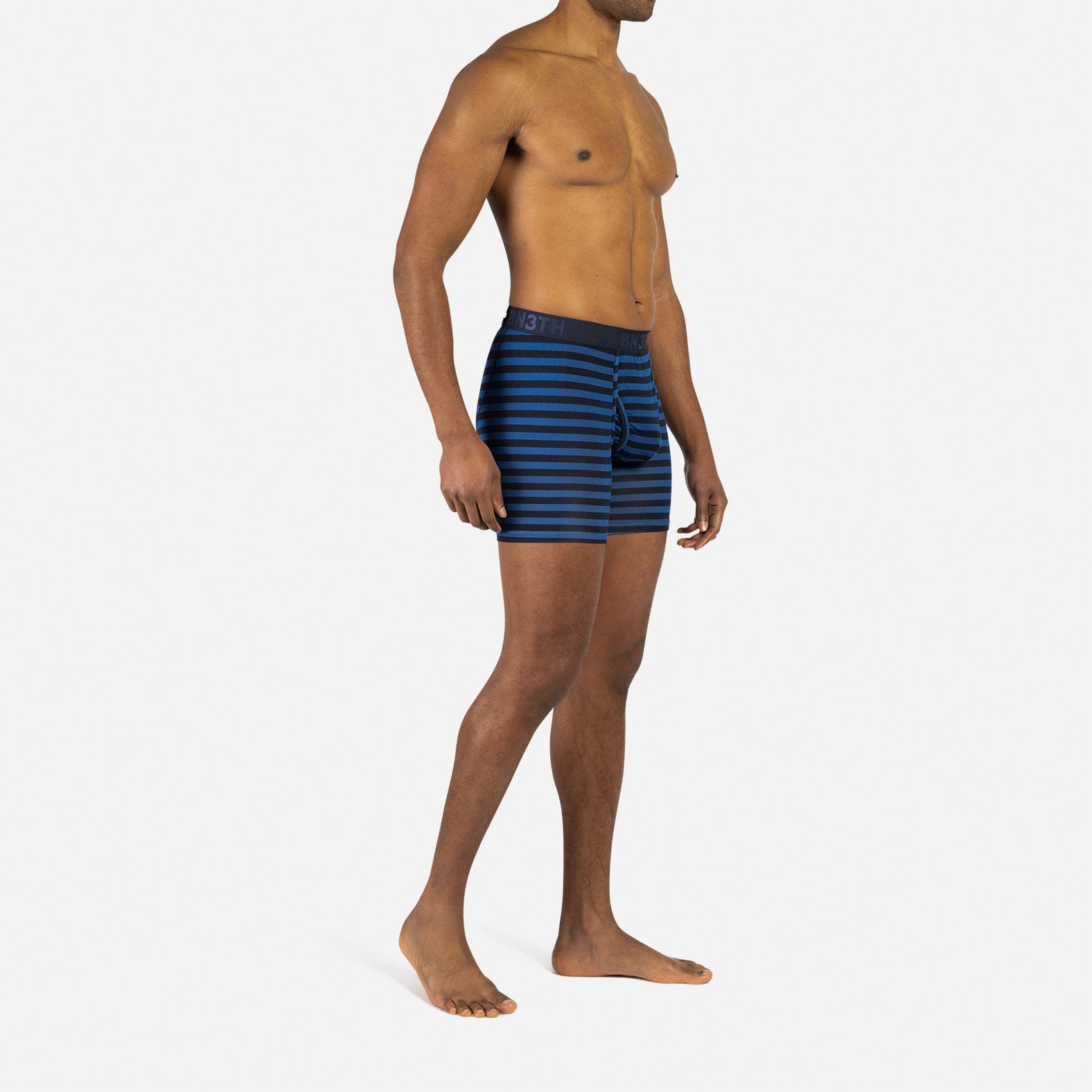 CLASSIC BOXER BRIEF WITH FLY: NAVY/TRADITIONAL STRIPE QUARTZ 2 PACK