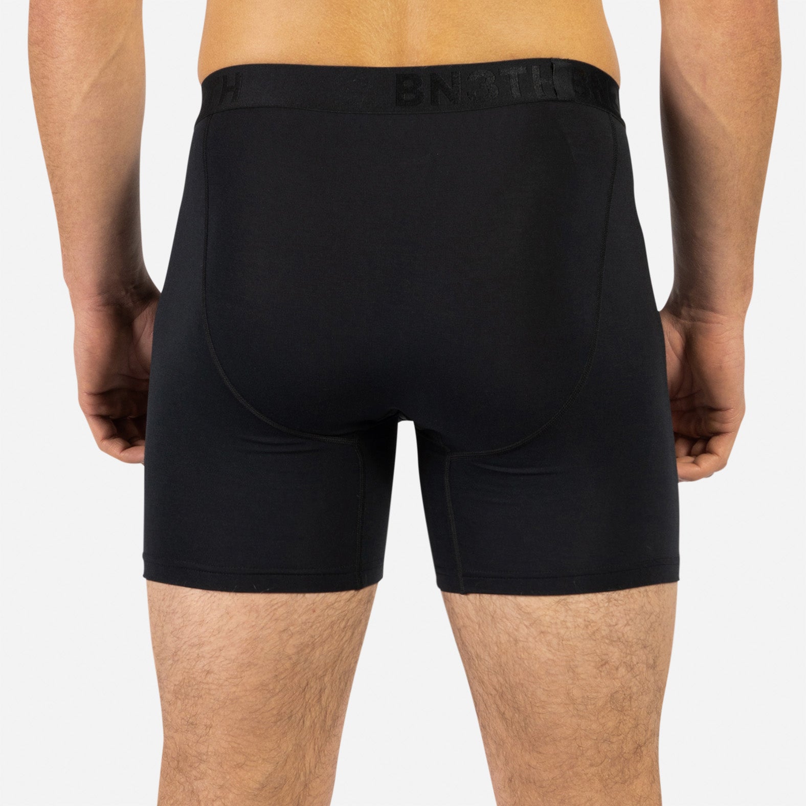 BN3TH Men's Classic Trunk Athletic Boxers - Breathable and Anti-Chafing  Underwear with Our Patented Three-Dimensional MyPakage Pouch, Black, Large