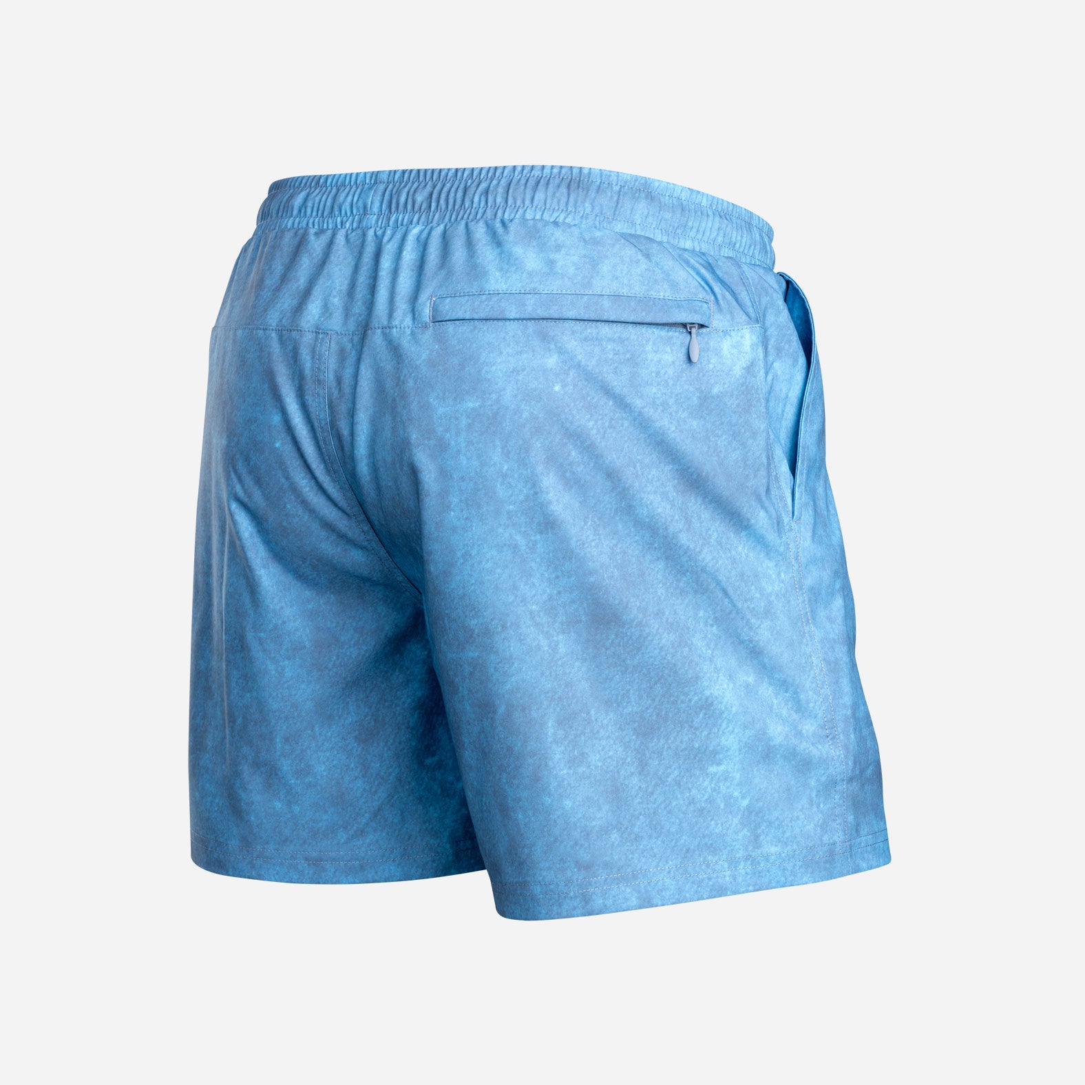 Agua Volley X 2N1 Swim Short 5”: Fog Acid Wash