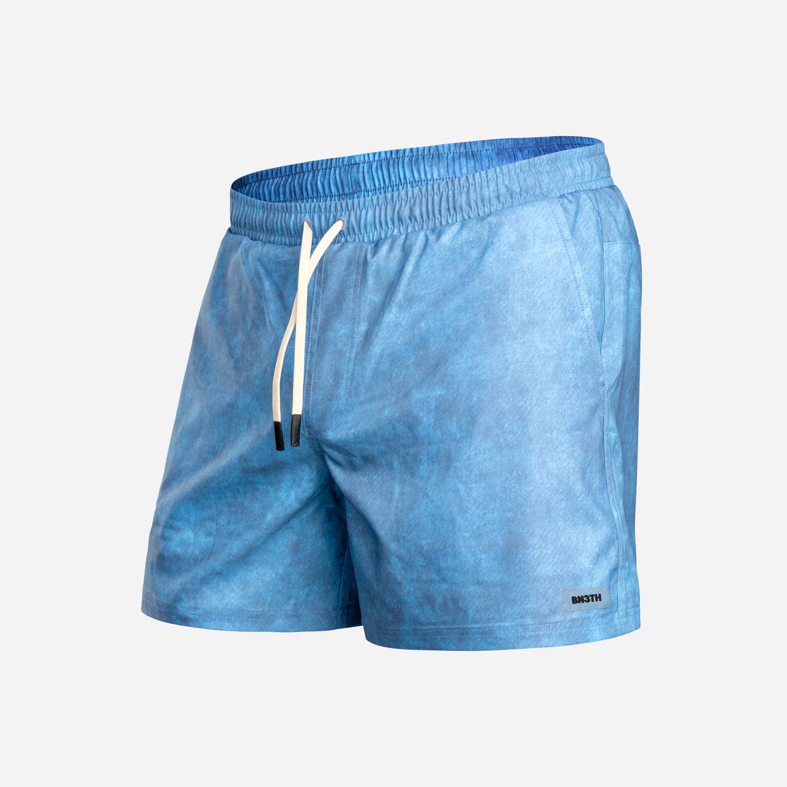 Agua Volley X 2N1 Swim Short 5”: Fog Acid Wash