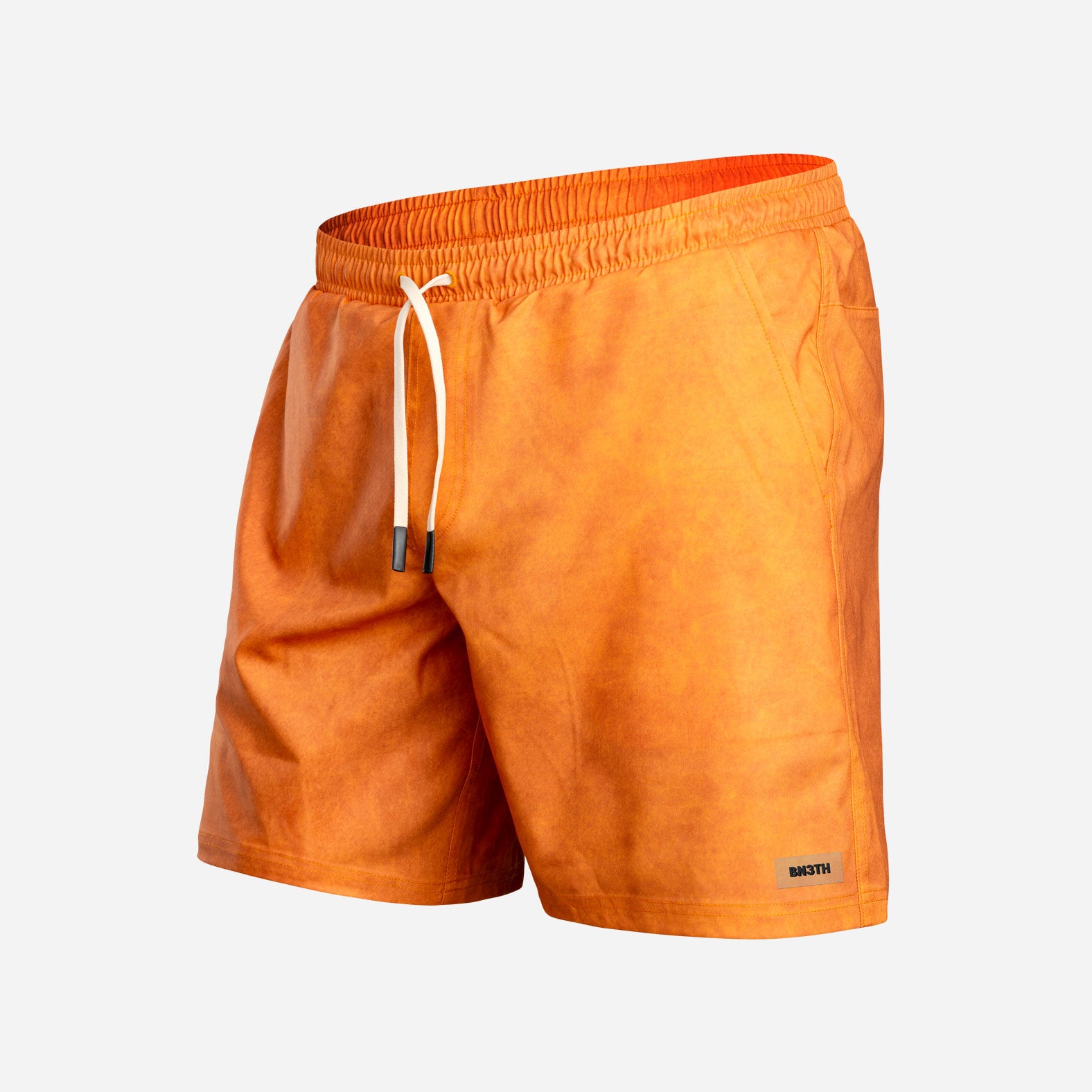 Agua Volley X 2N1 Swim Short 7”: Cinnamon Orange Acid Wash