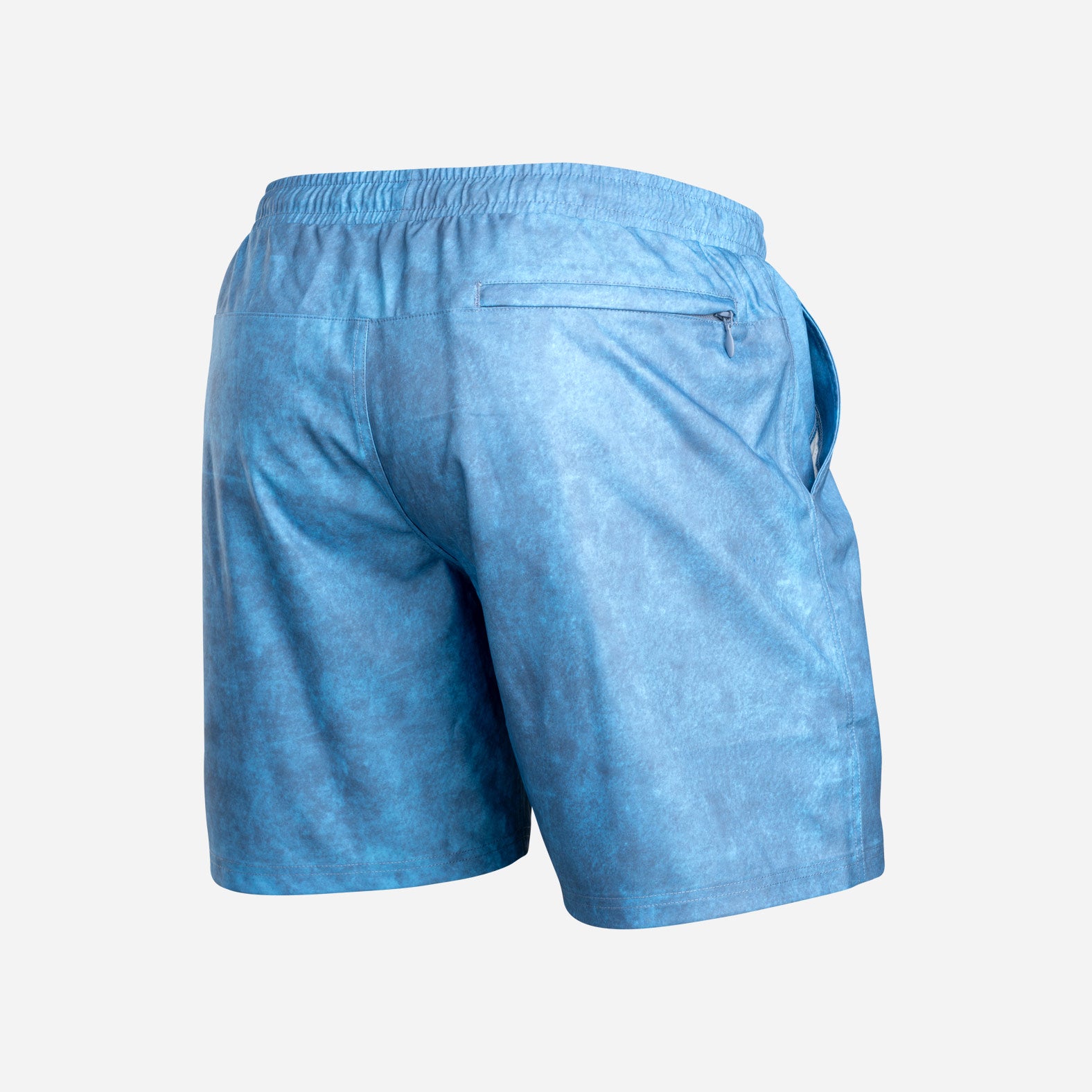 Agua Volley X 2N1 Swim Short 7”: Fog Acid Wash