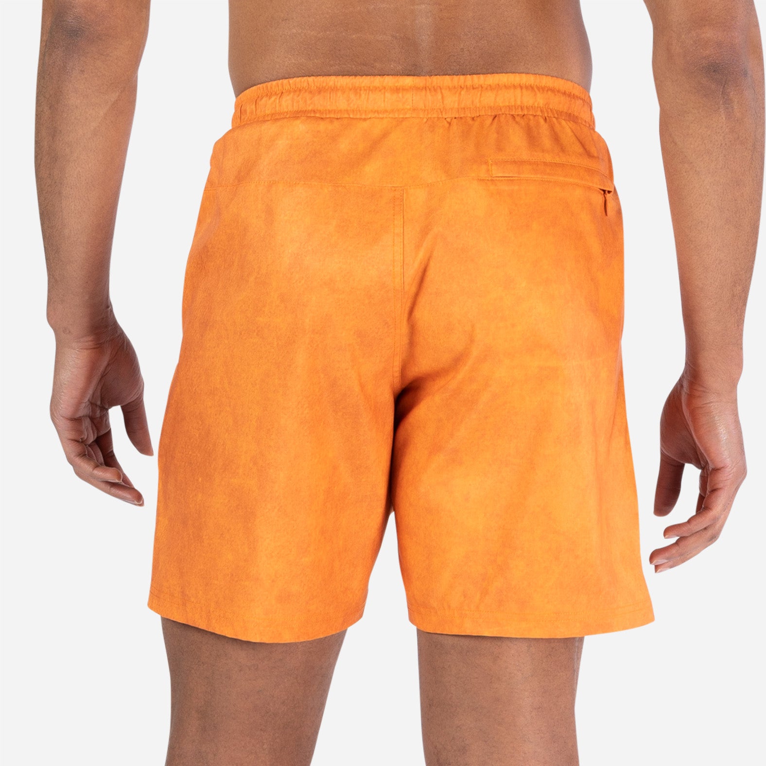 Agua Volley X 2N1 Swim Short 7”: Cinnamon Orange Acid Wash