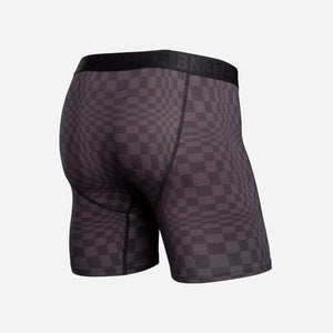 Classic Icon Boxer Brief: Liquid Checker Black