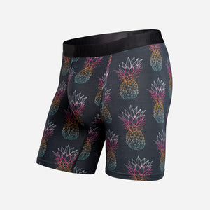 Classic Icon Boxer Brief With Fly: Pineapple Fade Black