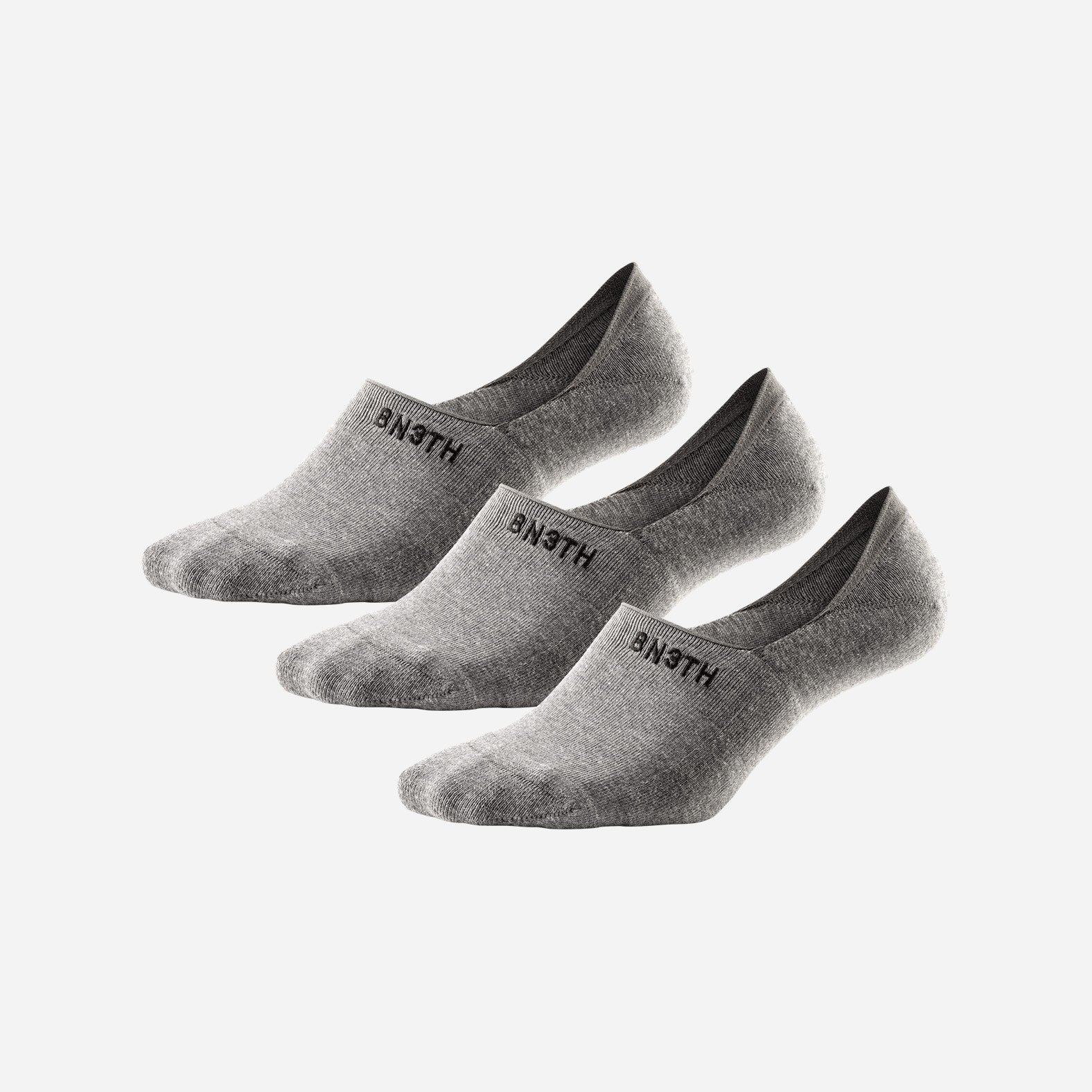 CLASSIC NO SHOW SOCK: HEATHER GRAY 3 PACK