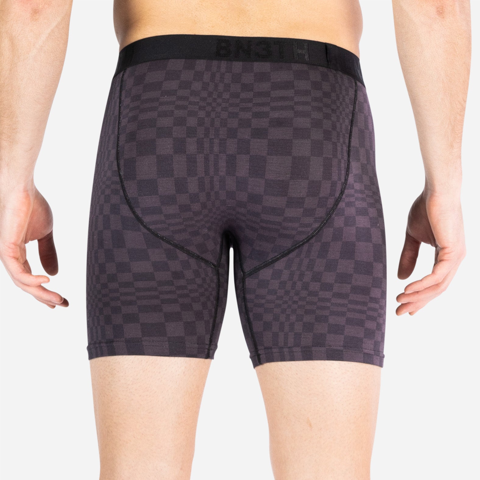 Classic Icon Boxer Brief: Liquid Checker Black