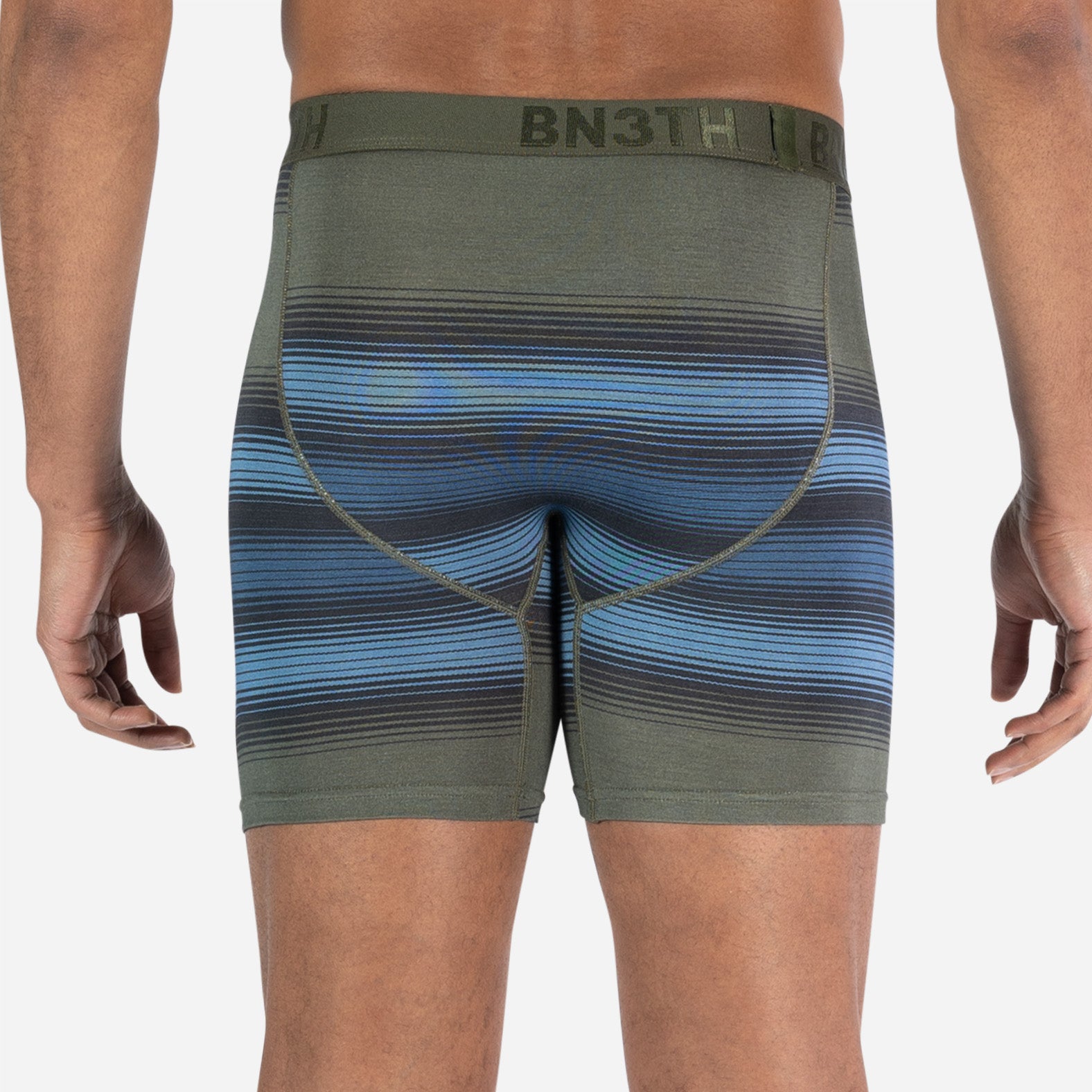 Classic Icon Boxer Brief: Rhythm Stripe Moss