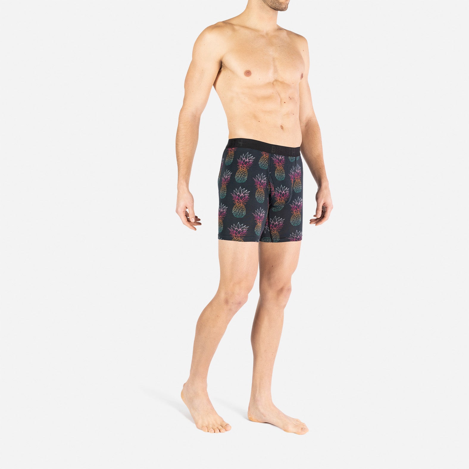 Classic Icon Boxer Brief With Fly: Pineapple Fade Black