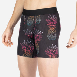 Pro Agua X Boxer Brief: Oversized Pineapple Fade Black