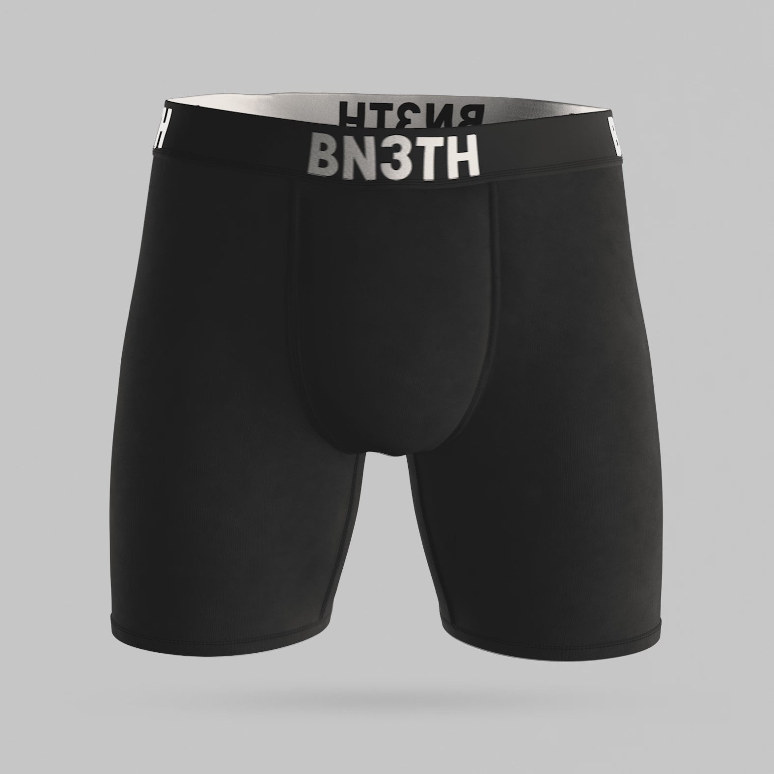 BN3TH Men's Classic Lite Boxer Brief (Black/Red, Small) 